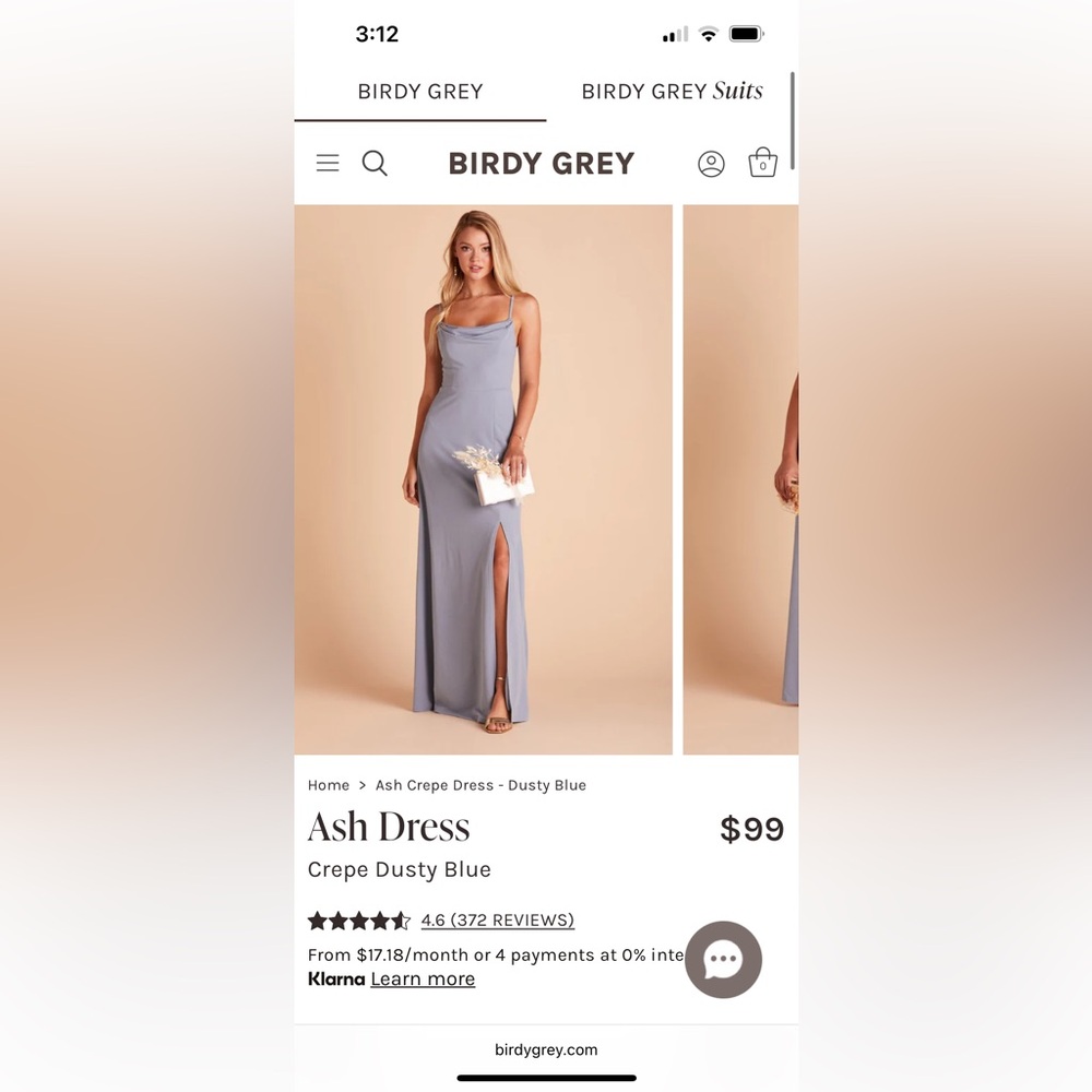 Birdy Grey Dusty Blue Ash Dress